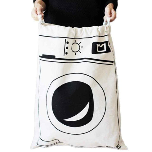 AussieSuperStore Homeware Supplies Laundry Basket Washing Canvas Clothing Hampers and Toy Storage Bags - Retro Design Laundry Basket Canvas Clothing Hampers & Toy Storage Bags Retro Design CBSTORAGEBAGWASH